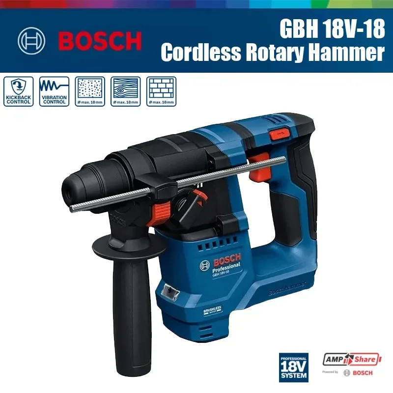 Industrial Tools - Bosch GBH 18V-18 Cordless Rotary Hammer