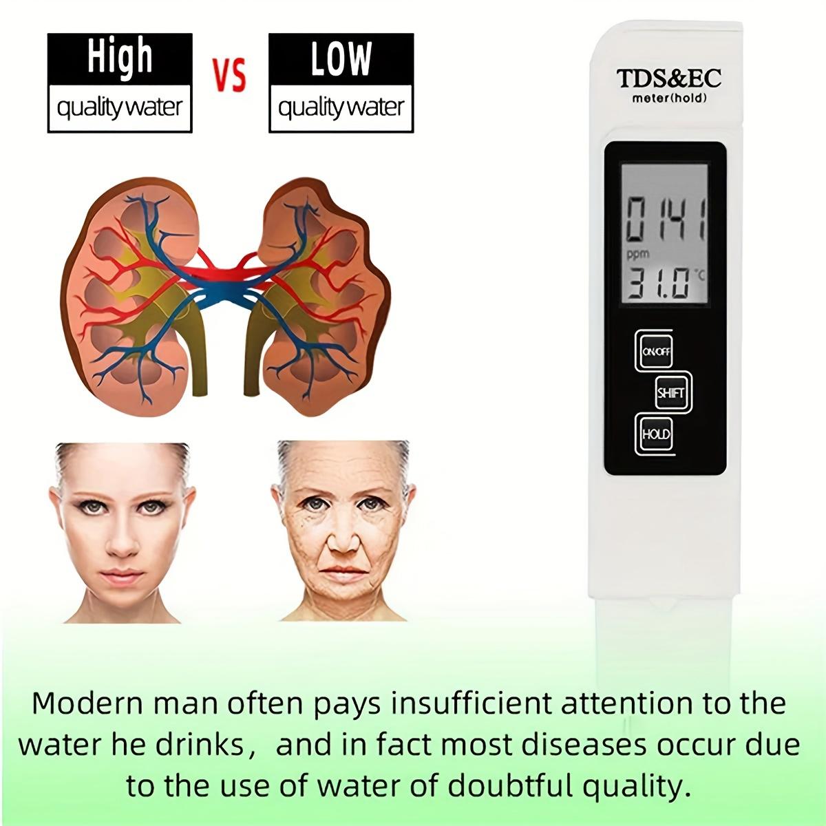 3in1 Water Quality Detection P - Ph Meter Digital Water Tester recension och pris